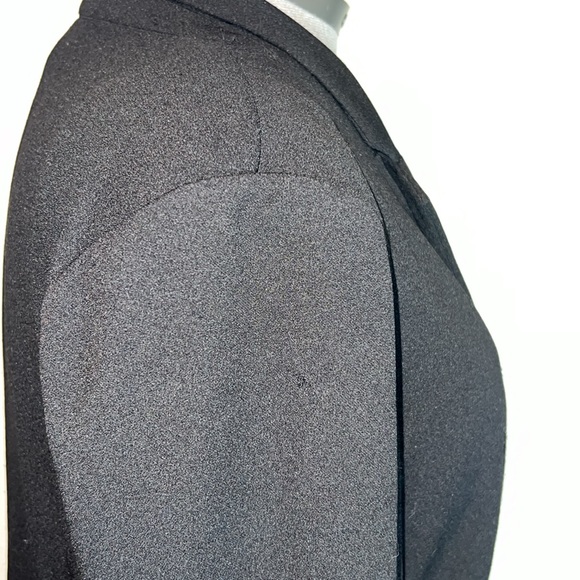 NYCC Black Blazer Single Button Jacket Women’s Size LARGE Rolled 3/4 Sleeves - Picture 7 of 12
